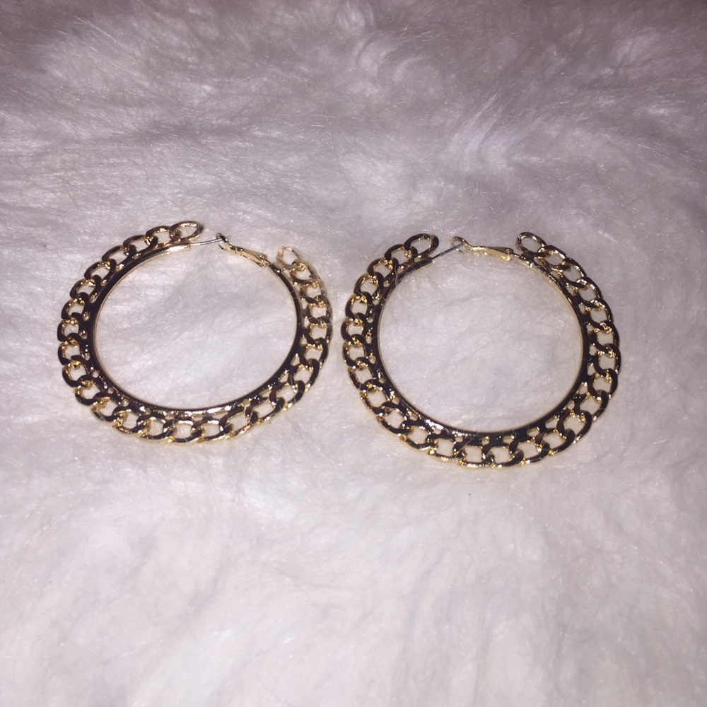 Gold Chain Link Earrings